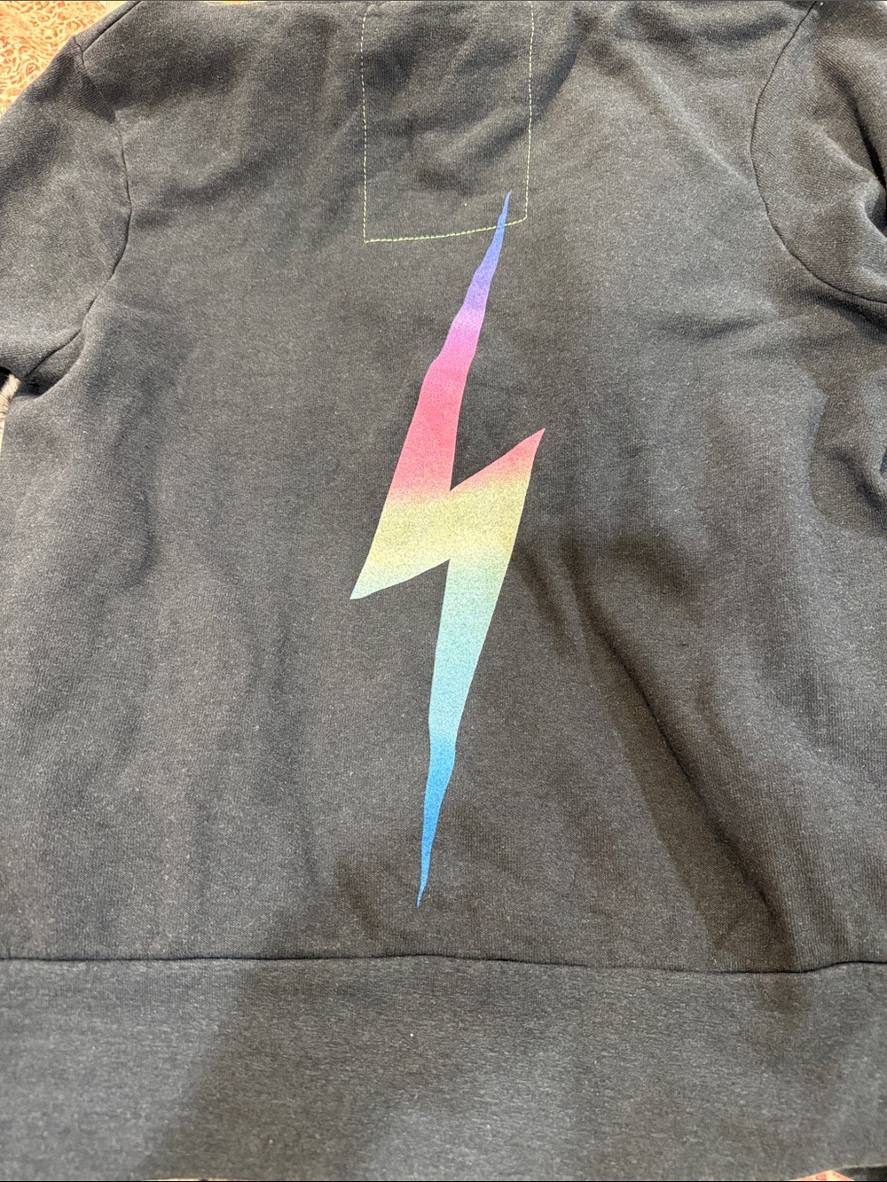 AVIATOR NATION ZIP HOODIE GENTLY USED SIZE SMALL BOLT FADE - Picture 3 of 3